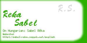 reka sabel business card